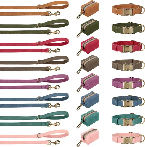 Miniatura 6 de Didog Collar de perro de cuero PU suave, elegante collar de perro de liberación rápida para perros grandes, fácil de limpiar, collar ajustable