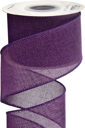 Miniatura 22 de Ribbli Cinta con alambre de arpillera azul bebé, 2-1/2 pulgadas x 10 yardas continuas, cinta de borde con alambre para lazo grande, corona