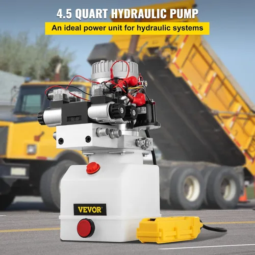 Miniatura 2 de VEVOR Bomba Hidráulica de Doble Efecto, Unidad de Potencia Hidráulica de 4 Vías, Paquete de Potencia Hidráulica de Doble Solenoide, Bomba