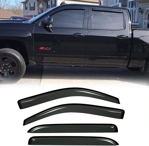Miniatura 12 de Deflector de ventilación para visera lateral para Chevy Silverado/GMC Sierra 1500/2500HD/3500HD Crew Cab, Yukon XL/Suburban/Avalancha 2007-2014, 4
