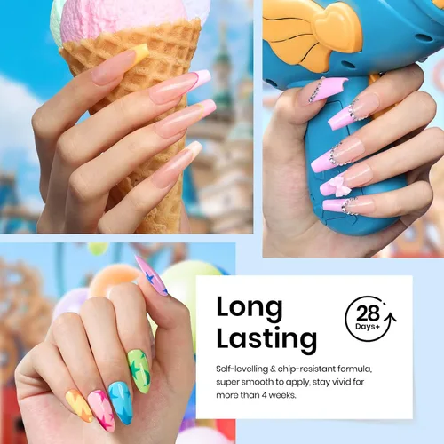 Miniatura 5 de beetles colección “Fantasyland” - Esmaltes en gel permanentes, de 20 colores, pastel, rosa brillante, morado, azul marino, verde y con brillantina