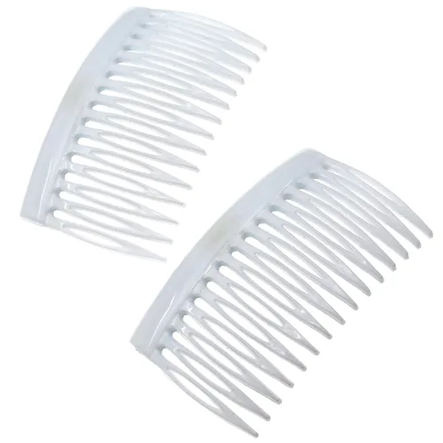 Miniatura 18 de Camila Paris CP3109 - Peine lateral francés para el cabello, pequeño, curvado, beige, con torsión francesa, decorativo, pinzas de sujeción fuerte