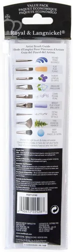 Miniatura 8 de Royal & Langnickel RSET-9140 Zip N' Close Oro Taklon Filbert Peine Set de 3 piezas