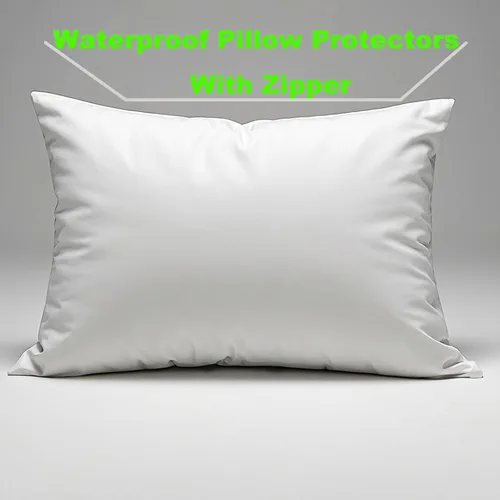 Miniatura 3 de Protectores de almohada impermeables con cremallera, 2 unidades, a prueba de polvo, humedad y sudor, funda protectora de almohada suave y acogedora