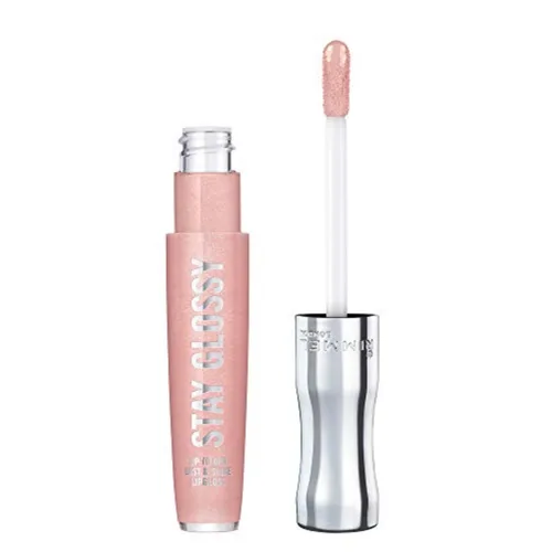 Miniatura 23 de Rimmel Stay Glossy Brillo de labios - Fórmula ligera y no pegajosa para color y brillo de labios - 130 Blushing Belgraves,.18oz Belgraves sonrojados
