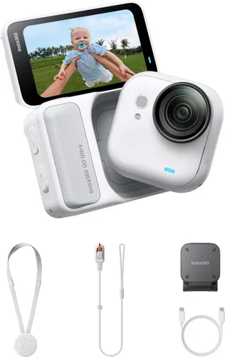 Miniatura 14 de Insta360 GO Ultra - Cámara de vlogging 4K pequeña, manos libres, cámara POV, sensor de 1/1.28 pulgadas, peso de 1.87 oz, FOV de 156°, duración