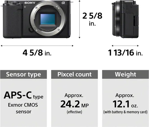 Miniatura 3 de Sony Alpha ZV-E10 - APS-C - Cámara con lente intercambiable, sin espejo, para videoblogueros, color negro