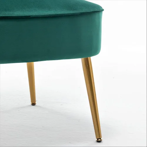 Miniatura 4 de Container Furniture Direct Silla moderna de terciopelo para sala de estar, dormitorio o entrada, diseño elegante y cómodo sin brazos con patas