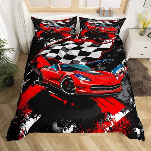Miniatura 31 de Feelyou Juego de ropa de cama con patrón de sushi, funda de edredón de estilo japonés para niños, niñas, adolescentes, funda de edredón con temática