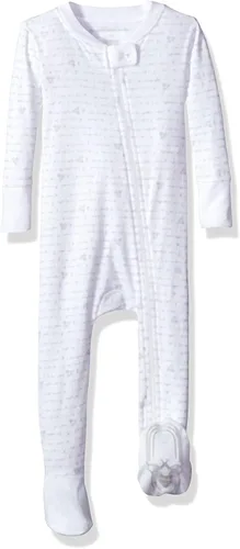Burt's Bees Baby - Pijama para bebé, unisex, con cremallera frontal, con pie cerrado antideslizante, de algodón orgánico, Pijama unisex con cierre