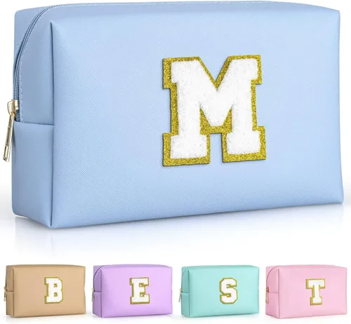 Miniatura 61 de TOPEAST - Bolso de maquillaje para mujer, G Blanco nacarado-rosa