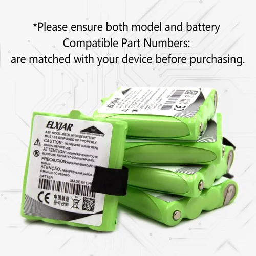 Miniatura 4 de Paquete de 5 baterías de repuesto AAA Ni-MH de 4.8 V 700 mAh para Midland BATT6R - Compatible con LXT500VP3, LXT560VP3, LXT380VP3, LXT490VP3