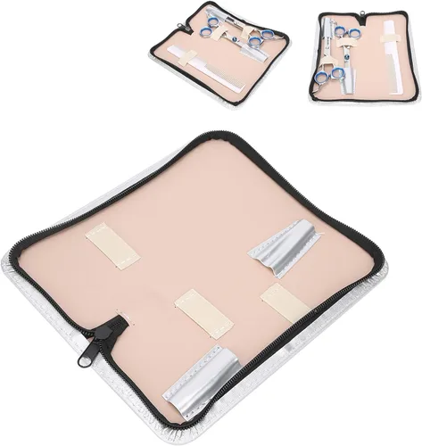 Miniatura 8 de Estuche grande para estilista para peluqueros, bolsa de cuero sintético para tijeras, soporte para tijeras de peluquería, herramientas de salón