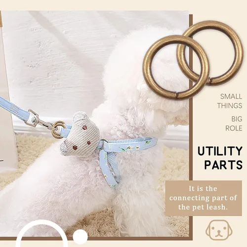 Miniatura 3 de Kit de 60 anillos de metal para cinturones, pasadores o anillos para macramé, cinturón de campamento, correas de perro, accesorios de sable de luz