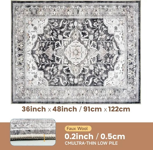 Miniatura 2 de Tapete para silla de oficina para piso de baldosas de madera dura, 36"x48" protector de alfombra antideslizante debajo del escritorio para tapete