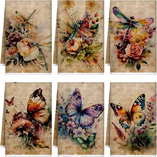 Miniatura 27 de Bencailor Juego de 6 Paños de Cocina de Plátanos Negros y Blancos Decorativos Toallas de Mano para Platos Absorbentes de Secado Rápido Toallas de Té