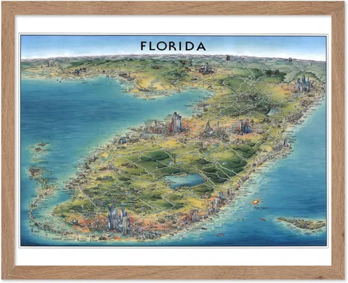 Miniatura 41 de Poster Master Póster retro de viaje con mapa monumental vintage de Florencia, arte italiano, gran regalo para hombres, mujeres, amantes