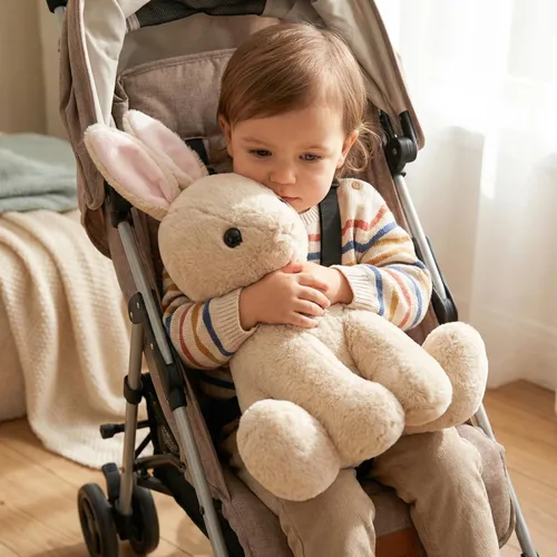 Miniatura 6 de WEIGEDU Animal de Peluche Relleno Conejito de 17.3 Pulgadas para Niños, Niñas y Bebés - Regalo Perfecto para Cumpleaños, Pascua y Navidad