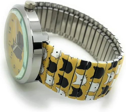Miniatura 3 de Varsales Reloj de moda analógico de cuarzo para mujer, diseño de gatito y gato