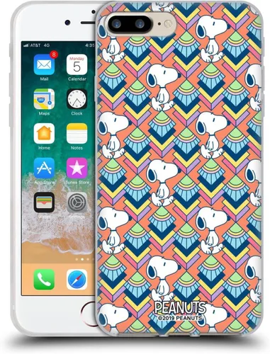 Miniatura 115 de Head Case Designs Snoopy Deco Dreams - Funda de gel suave con licencia oficial de Peanuts Blue Pattern compatible con Apple iPhone 7 Plus/iPhone 8