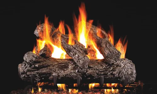 Troncos de gas cerámico | Ventilado | Solo gas natural | Peterson Real Fyre | RH Peterson | con/sin quemador (quemador G45 - Troncos del mismo