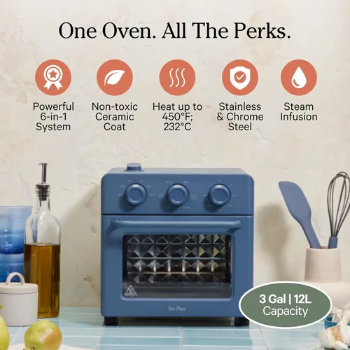 Miniatura 2 de Our Place Wonder Oven & Essentials Kit Horno tostador con freidora de aire 6 en 1 con infusión de vapor Combo de horno de convección de encimera