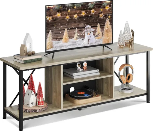 Miniatura 9 de WLIVE Soporte de TV industrial para TV de hasta 45 pulgadas, centro de entretenimiento con marco de metal resistente, consola multimedia compacta