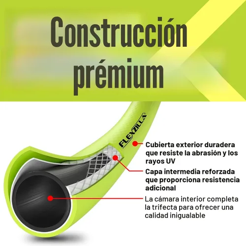 Miniatura 3 de Flexzilla - Manguera de jardín de uso general de 5/8 pulgadas x 15 pies, manguera de agua ligera para todo tipo de clima, resistente y flexible