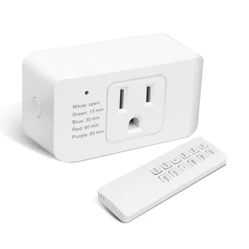 Regulador de intensidad interior para luces de cadena, enchufe regulador de luz con control remoto, temporizador de luz para luces LED, adaptador de