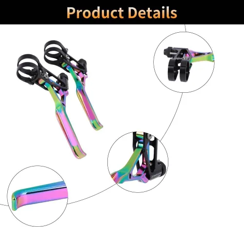 Miniatura 4 de Keenso Palancas de freno de bicicleta, aleación de aluminio ultraligera, palanca de freno deslizante de aceite, accesorio de ciclismo para bicicleta