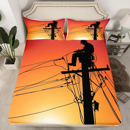 Miniatura 11 de Ropa de cama de 2 piezas, estilo rústico de granja, juego de ropa de cama para adolescentes y adultos, sábanas bajeras, ropa de cama ajustable