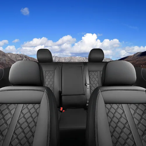 Miniatura 7 de Huidasource Fundas para Asientos Delanteros para Nissan Titan 2016-2024, Almohadilla de Asiento de Falso Cuero Impermeable para Titan/Titan XD SV