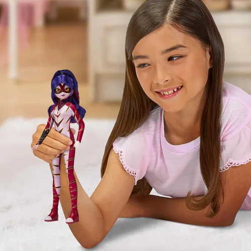 Miniatura 7 de Muñeca de moda Miraculous Ladybug y Gato Noir Muñeca articulada de 26 cm con accesorios Kwami Figurina Púrpura Tigresa Muñecas Bandai