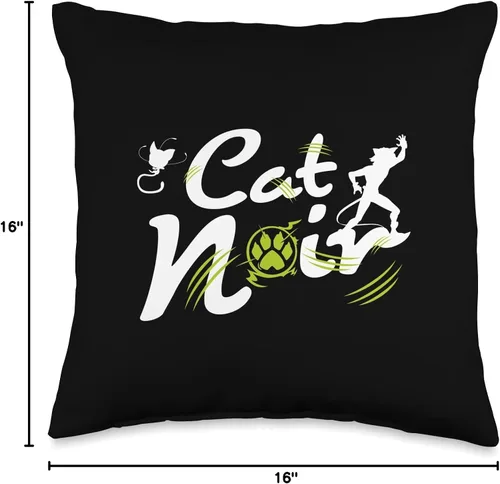 Miniatura 4 de Miraculous Ladybug Cat Noir - Almohada estilizada para patas, 16 x 16 pulgadas, multicolor