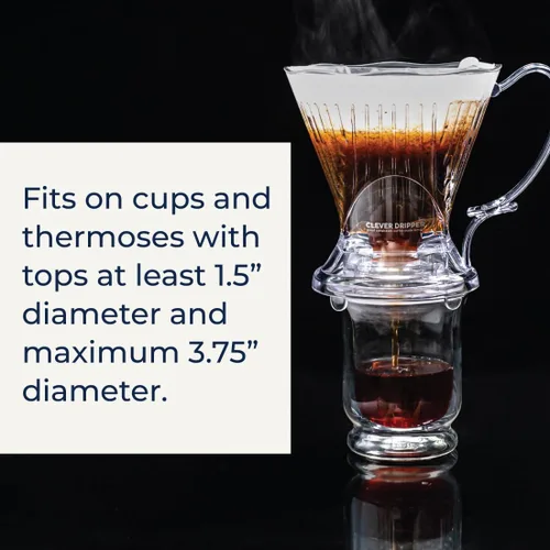 Miniatura 5 de Gotero de café Clever y filtros, grande 18 oz, diseño clásico original, plástico libre de BPA seguro, cafetera de goteo, cafetera de goteo por
