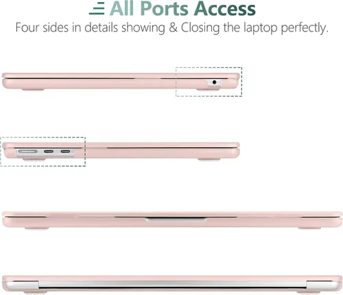 Miniatura 7 de TWOLSKOO Compatible con funda para MacBook Air M4 de 15 pulgadas versión 2025-2023 M4 A3241 M3 A3114 M2 A2941, carcasa rígida de plástico y Tiza