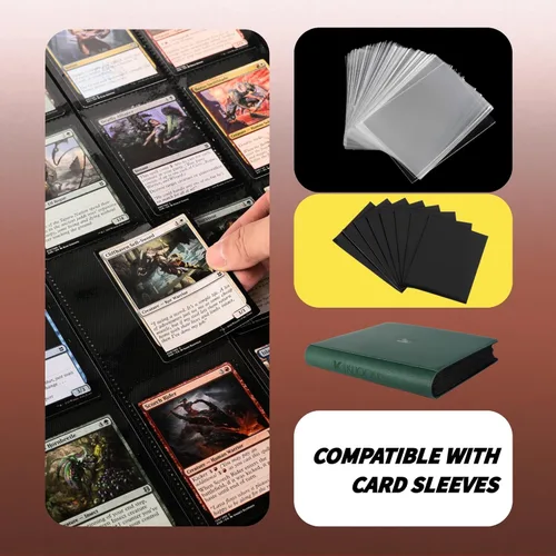 Miniatura 4 de Carpeta de tarjetas coleccionables de 2000 bolsillos, 20 bolsillos compatible con MTG, tarjetas deportivas y otras tarjetas de intercambio