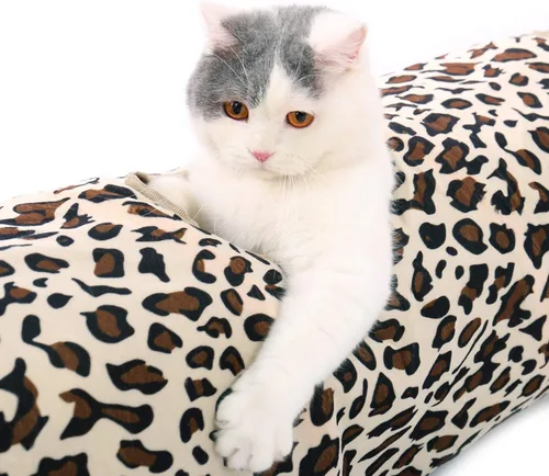 Miniatura 3 de PAWZ Road Túnel plegable XL para gatos gordos y conejos – Túnel de juego extra ancho para mascotas de 51 x 12 pulgadas con diámetro de 12 pulgadas