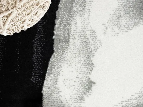 Miniatura 6 de Abani Rugs - Alfombra moderna de 2 x 3 pies, diseño floral en blanco y negro, alfombra 3D geométrica contemporánea, colección Arto
