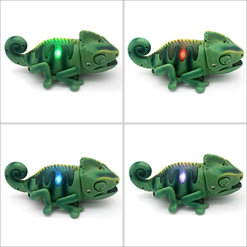 Miniatura 4 de Tipmant Camaleón RC Juguete de animal a control remoto realista lagarto eléctrico electrónico mascotas coche niños regalos de cumpleaños (verde)