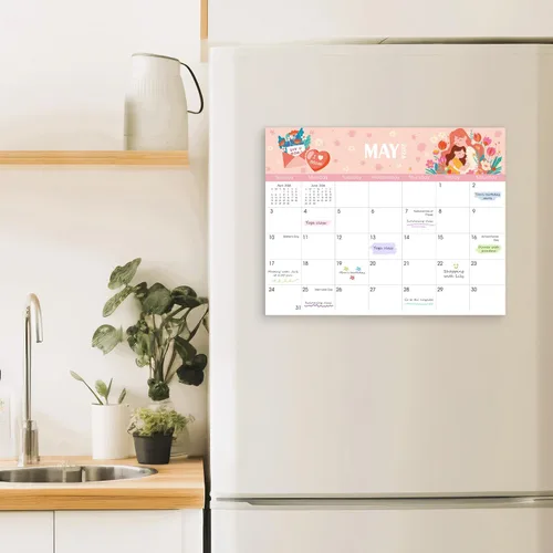 Miniatura 6 de SKYDUE Calendario magnético para refrigerador, calendario de refrigerador 2026-2027 - 11 x 8.5 pulgadas, 18 meses, desde noviembre de 2025 a julio