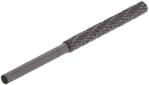 Utoolmart Archivos rotativos HSS de 0.118 in, vástago de doble corte, con forma de cilindro dentado, herramienta de rebabas rotativas de 0.157 in de