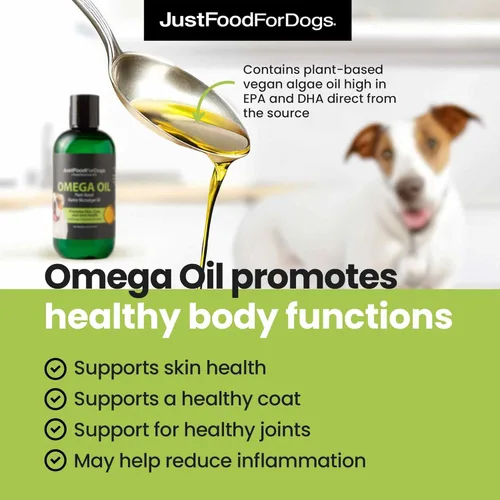 Miniatura 2 de JustFoodForDogs Omega 3 para perros, aceite omega para perros, suplemento para articulaciones de perro, suplemento para piel y pelaje, alternativa
