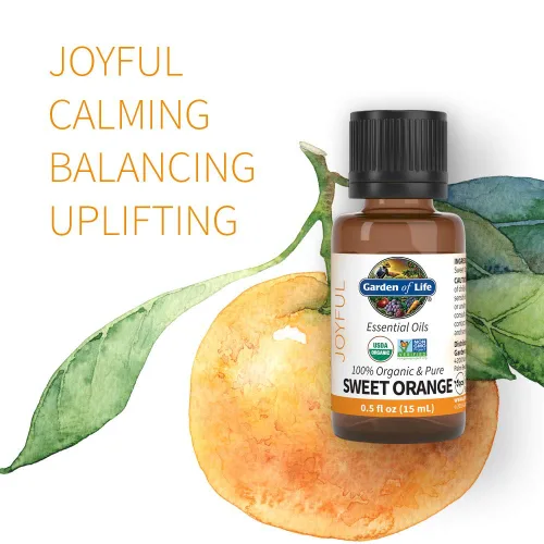 Miniatura 3 de Garden of Life Aceite esencial de naranja dulce 100% USDA orgánico y puro, limpio, sin diluir y sin OMG para difusor, aromaterapia, meditación