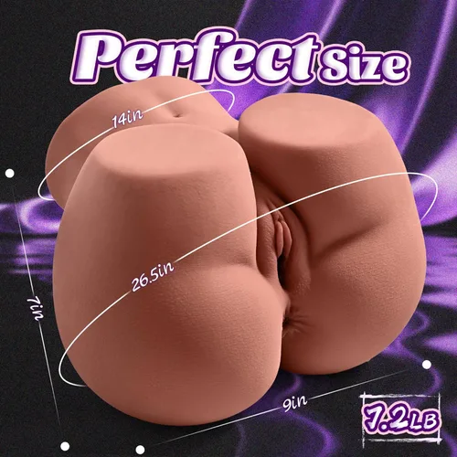 Miniatura 6 de Muñeca sexual masturbadora masculina de 7.3 libras para hombres, coños de bolsillo realistas con culo grande y gordo, vagina falsa con vagina