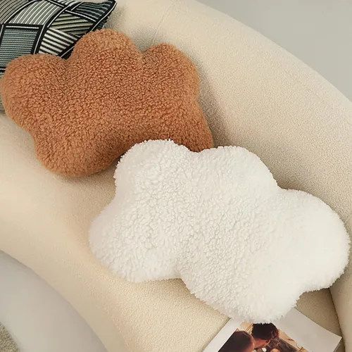 Miniatura 6 de Almohada en forma de nube súper suave para la cintura, almohada de descanso en la nube, cojín de felpa para leer la decoración de la habitación
