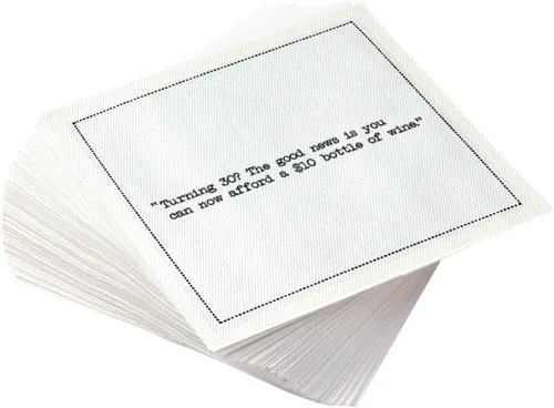 Miniatura 16 de Five Star Funny Dog Quotes Servilletas de cóctel de algodón blanco 50 servilletas de bebidas desechables de lujo con citas ingeniosas de perros