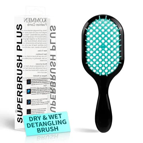 Miniatura 11 de Cepillo desenredante, paquete de 2 cepillos desenredantes, desenredante suave y eficaz en tipos de cabello frágil húmedo o seco, ultraligero, Rosa
