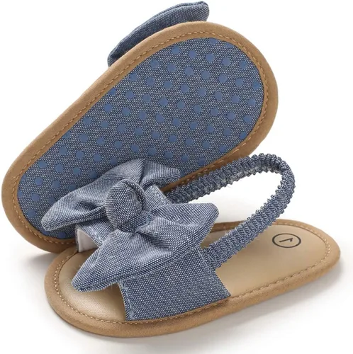 Timatego Sandalias de verano para bebés y niñas con suela suave de flores, zapatos de vestir para cuna, recién nacidos, para recién nacidos, para