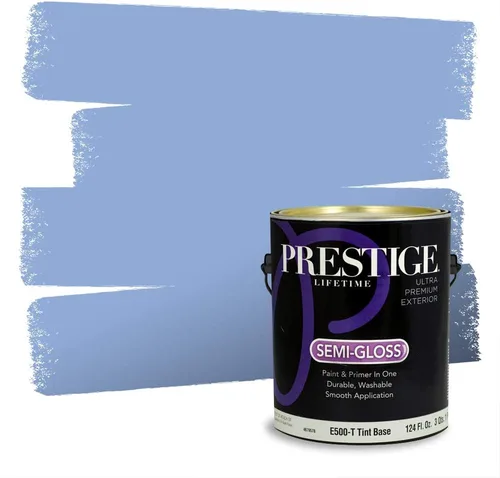 Miniatura 1612 de Pintura Exterior + imprimación PRESTIGE, todo-en-uno, 1 galón, acabado mate, color comparable al Valspar* Royal Gray* VS151-Gris real